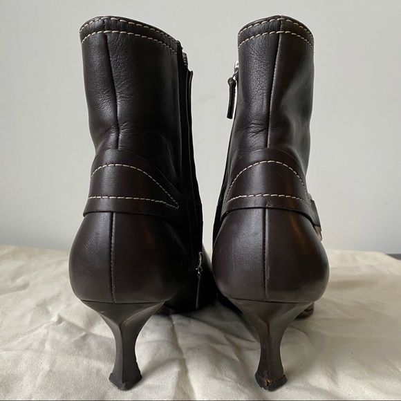 Celine Triomphe Logo Kitty Heels Ankle Boots Authentic 💯 - Picture 8 of 8